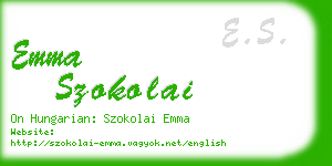 emma szokolai business card